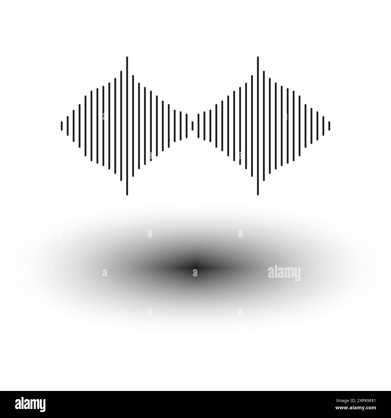 Abstract Sound Wave. Geometric Vector Design. Modern Minimalist Art. Audio Frequency Pattern. Stock Vector