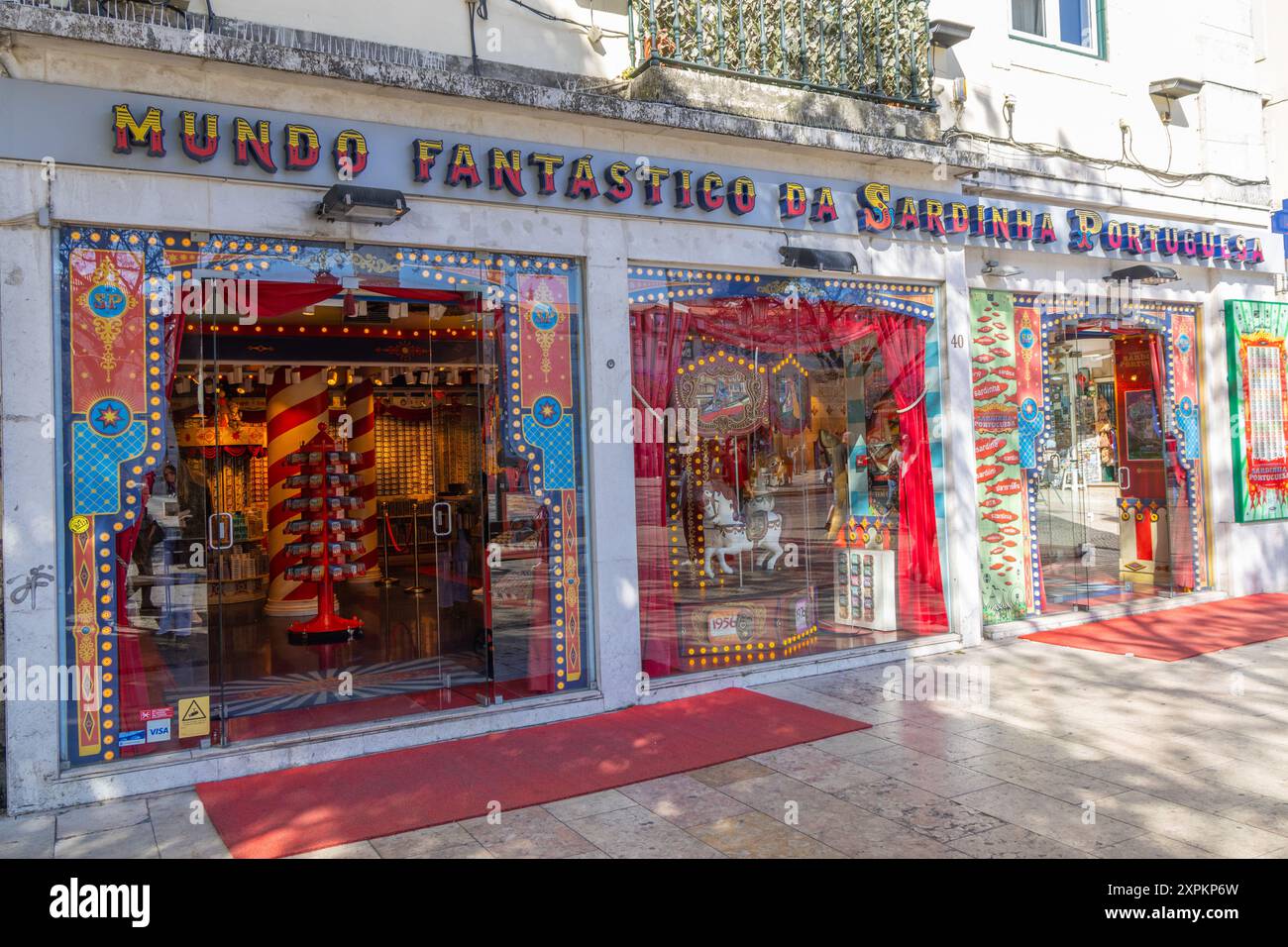 Vibrant entrance of mundo fantastico da sardinha portuguesa shop in ...