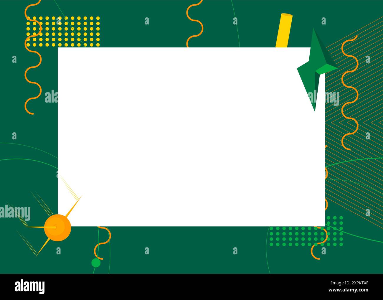 Abstract green yellow geometric frame hi-res stock photography and ...