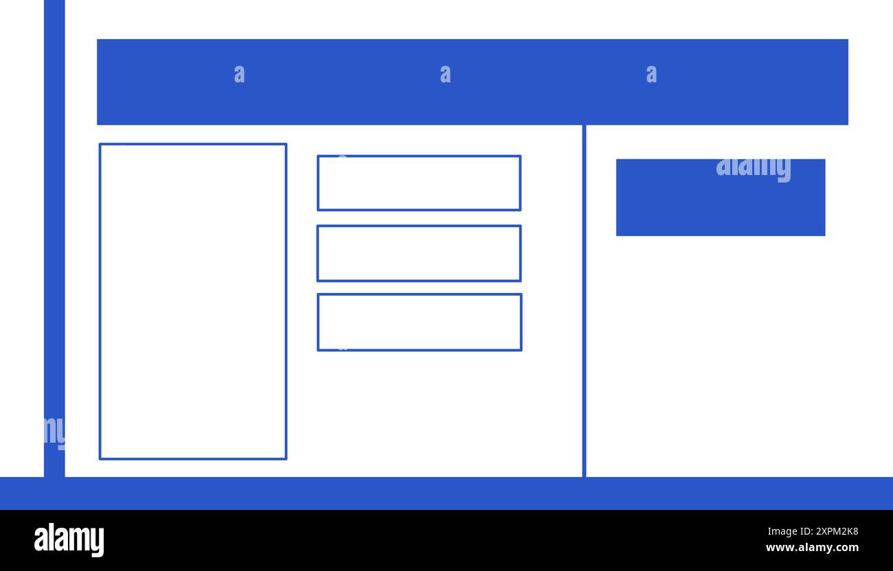 Illustration of blue text box template design. Perfect for power point ...