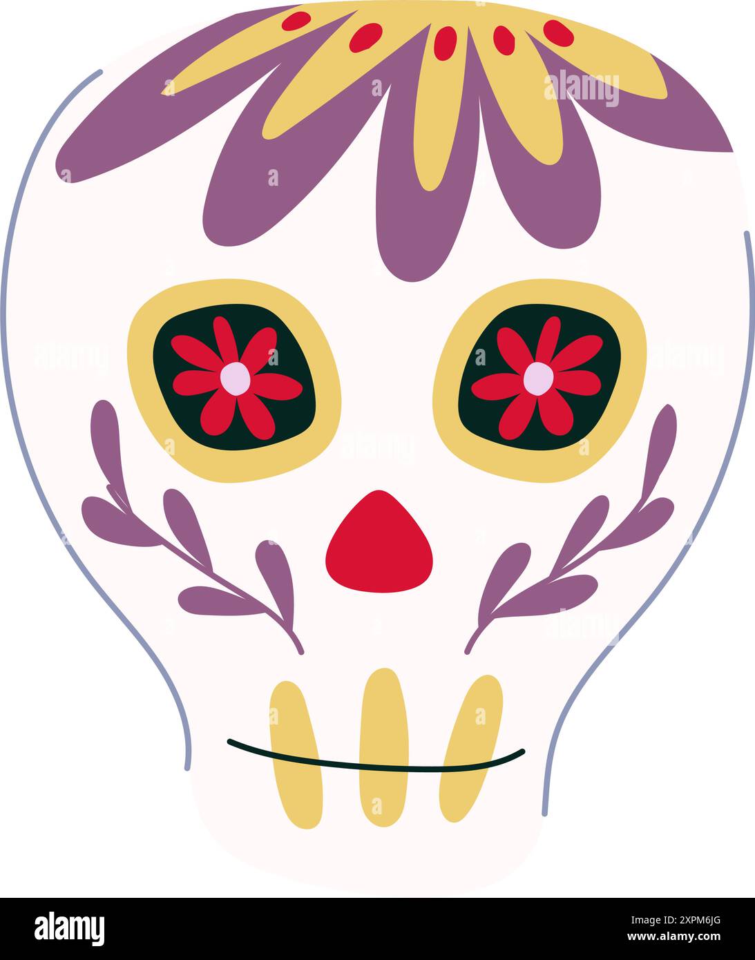 halloween dead day skull cartoon vector illustration Stock Vector Image ...