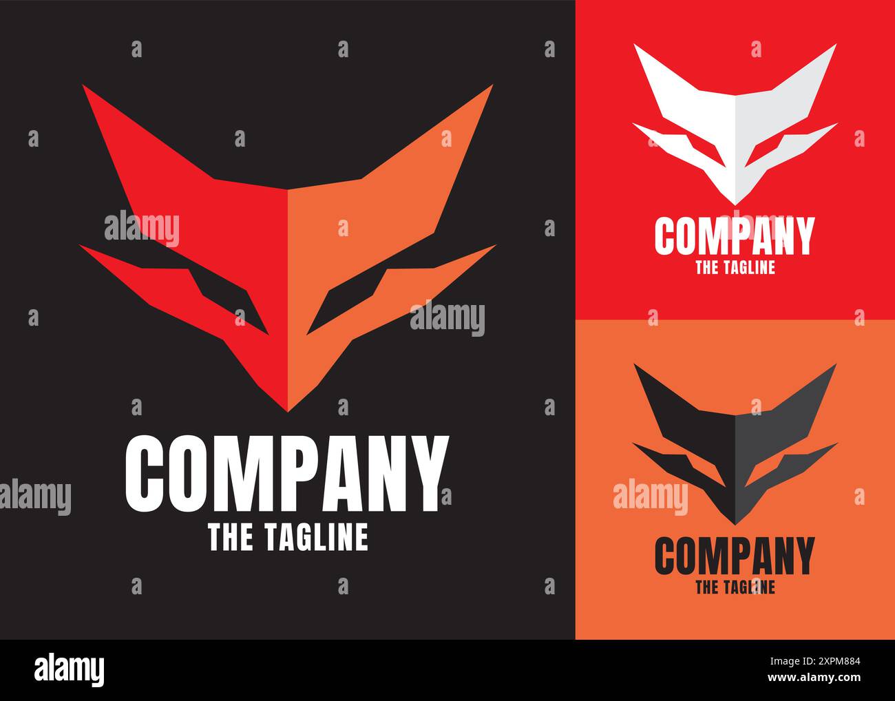 Fox Logo, Fox Head icon, brave, elegant and adventurous style, for business or company, Isolated emblem design for sport team, hunting adventure trip Stock Vector