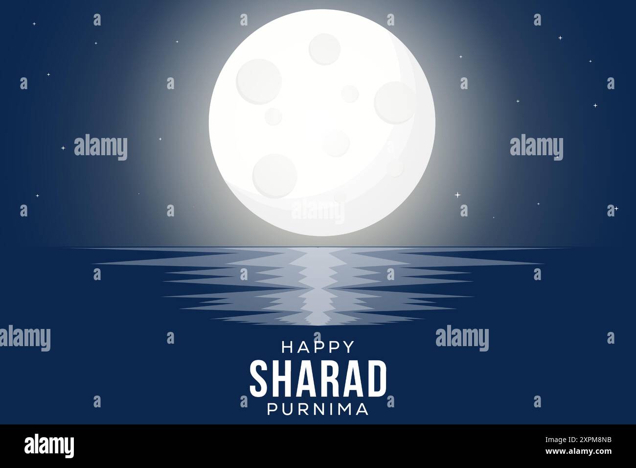 happy sharad purnima festival background illustration Stock Vector ...
