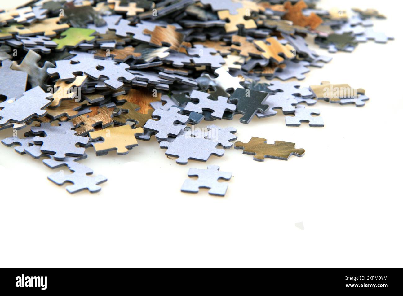 color puzzle isolated on the white background Stock Photo - Alamy