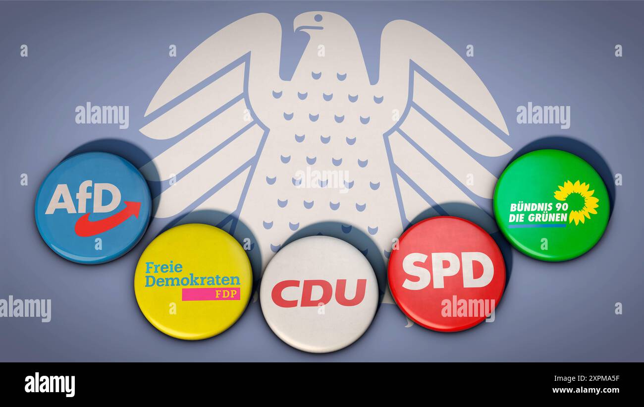 Aktuelle Parteien im deutschen Bundestag Symbolbild zum Thema ...