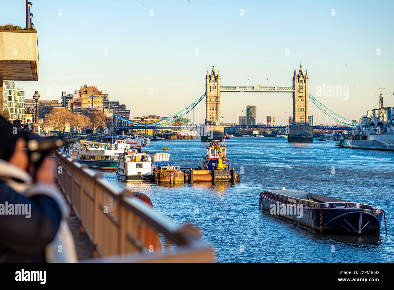 View of the Tower Bridge in London Stock Photo - Alamy
