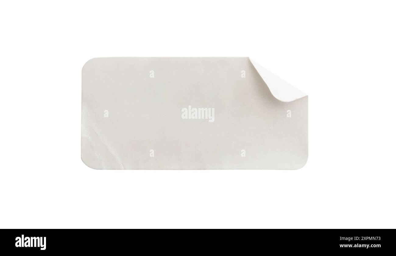 Sticker Label Solid Background Paper sticker label isolated on white background Stock Photo - Alamy