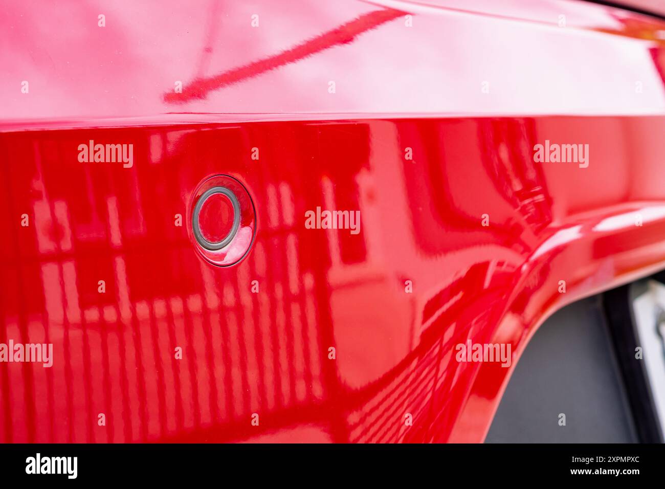 Car parking sensor on rear bumper Stock Photo - Alamy