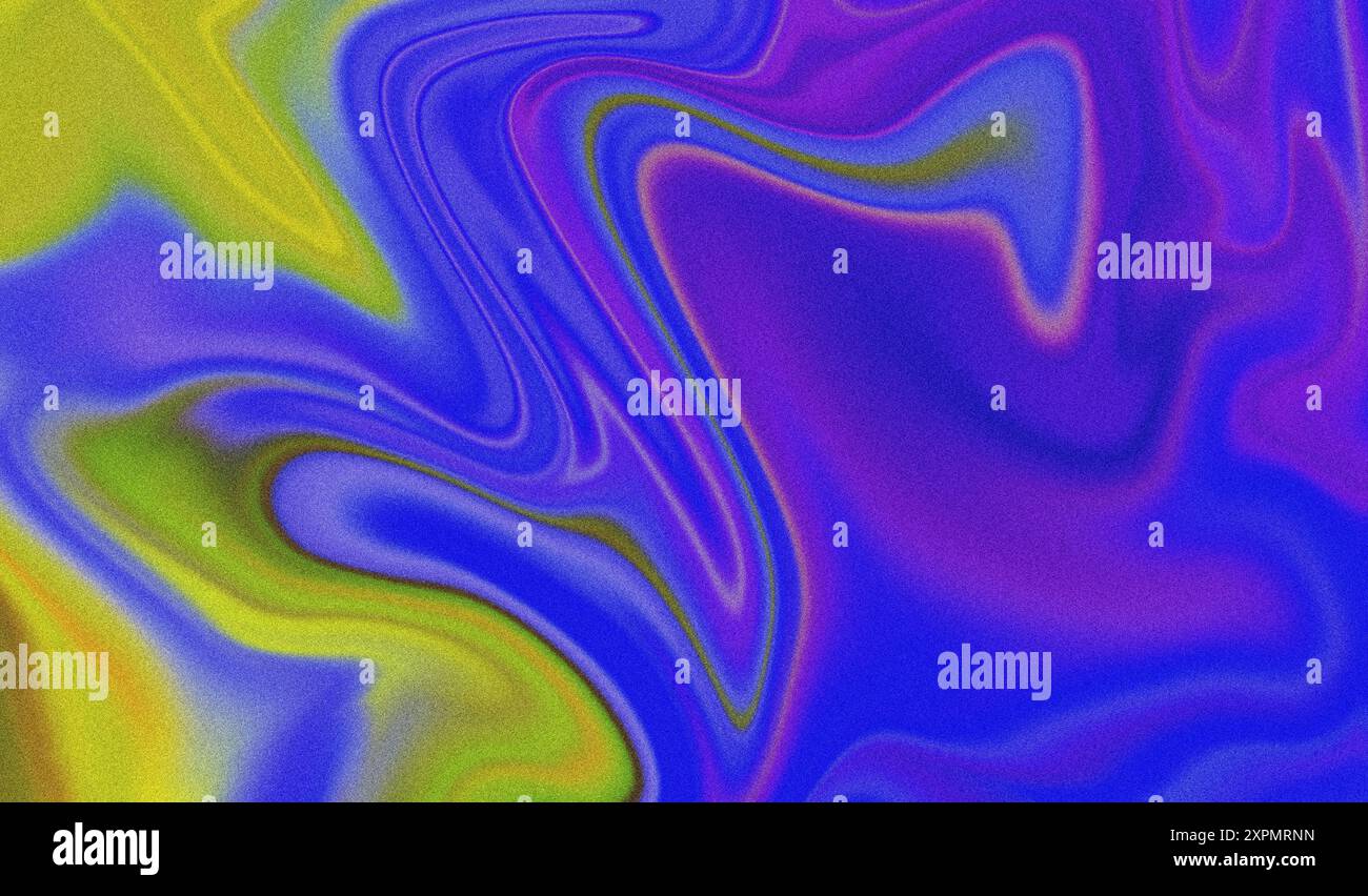 Abstract background with a grainy texture and colorful wavy shapes ...