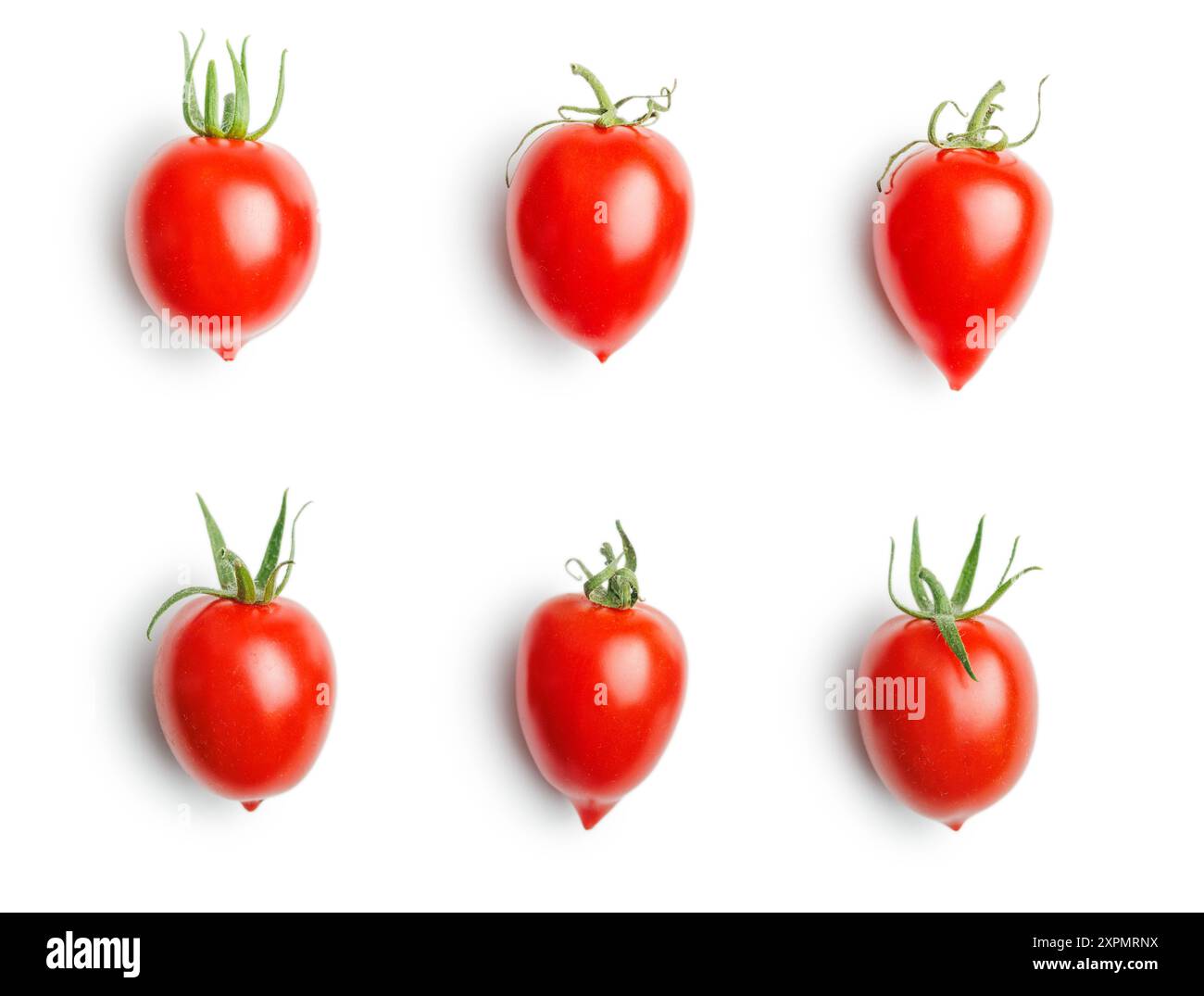Red cherry tomatoes isolated on a white background Stock Photo - Alamy
