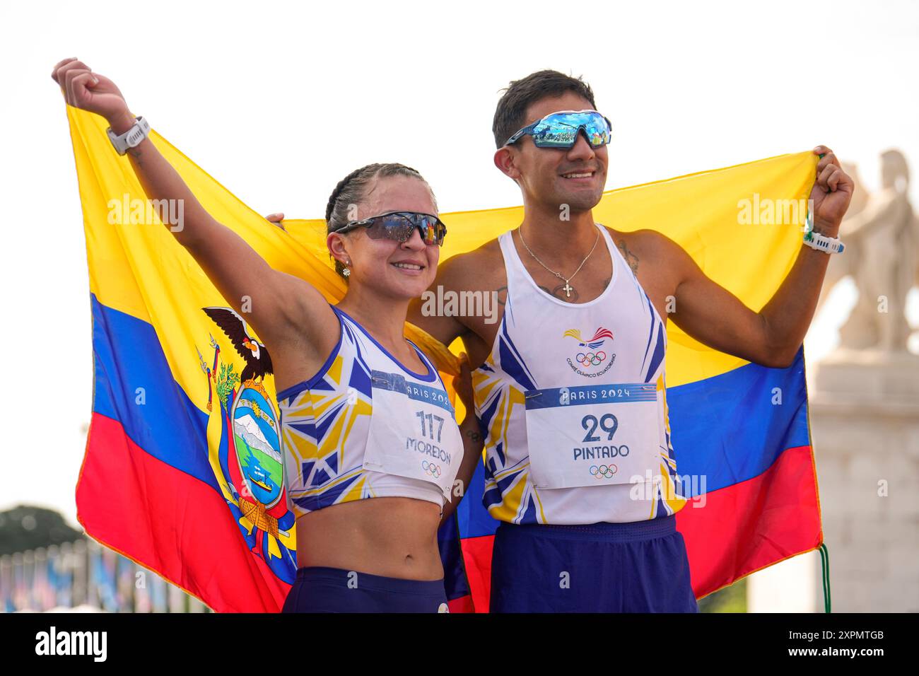 Glenda Morejon, of Ecuador, and Brian Daniel Pintado, of Ecuador ...