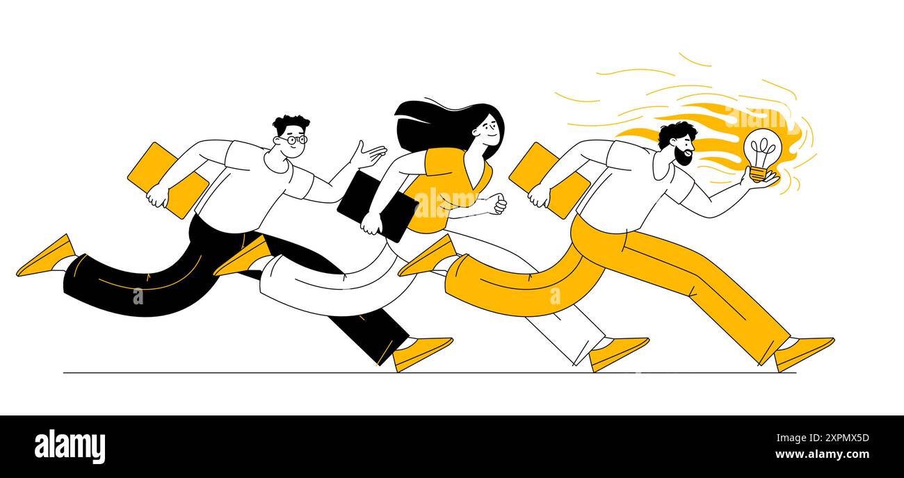 Man woman business meeting bright Stock Vector Images - Alamy