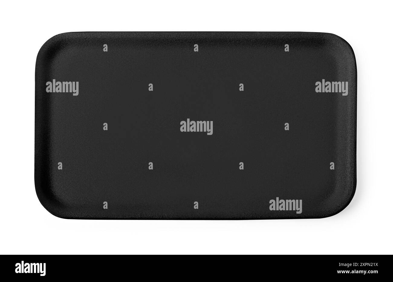 plastic tray top viewisolated on white background with clipping path Stock Photo