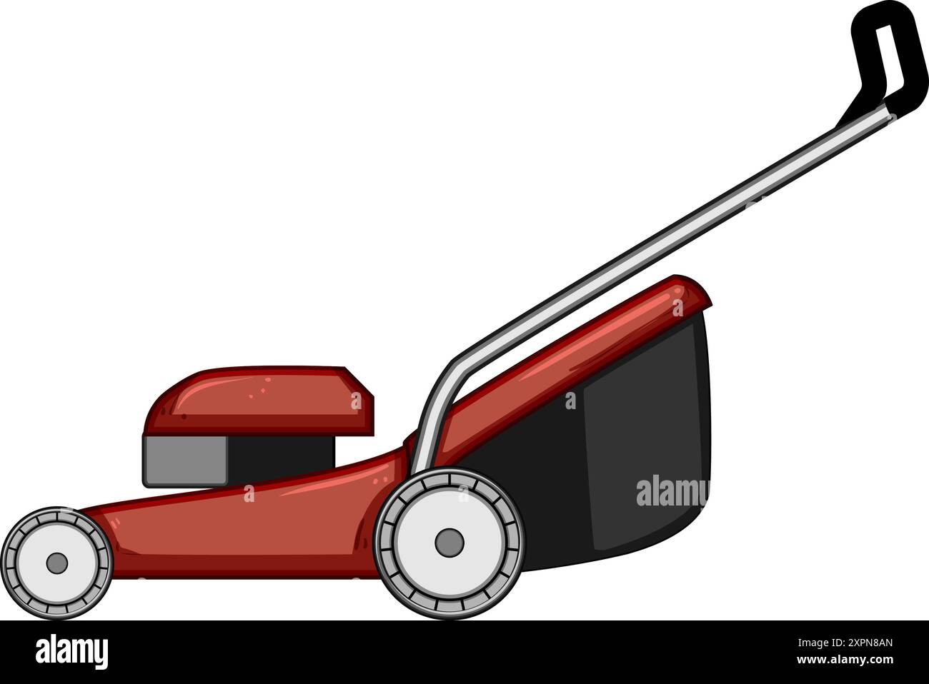 cut lawn mower cartoon vector illustration Stock Vector