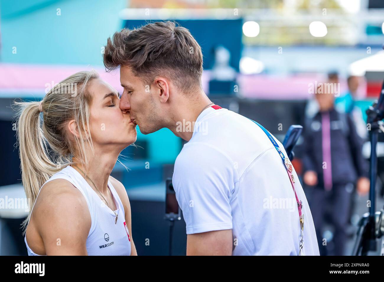 MIROSLAW Aleksandra of Poland MIROSLAW Mateusz Sport Climbing Womens  Speed, Final during the Olympic Games Paris 2024 on 7 August 2024 at Le  Bourget Sport Climbing Venue in Le Bourget, France -