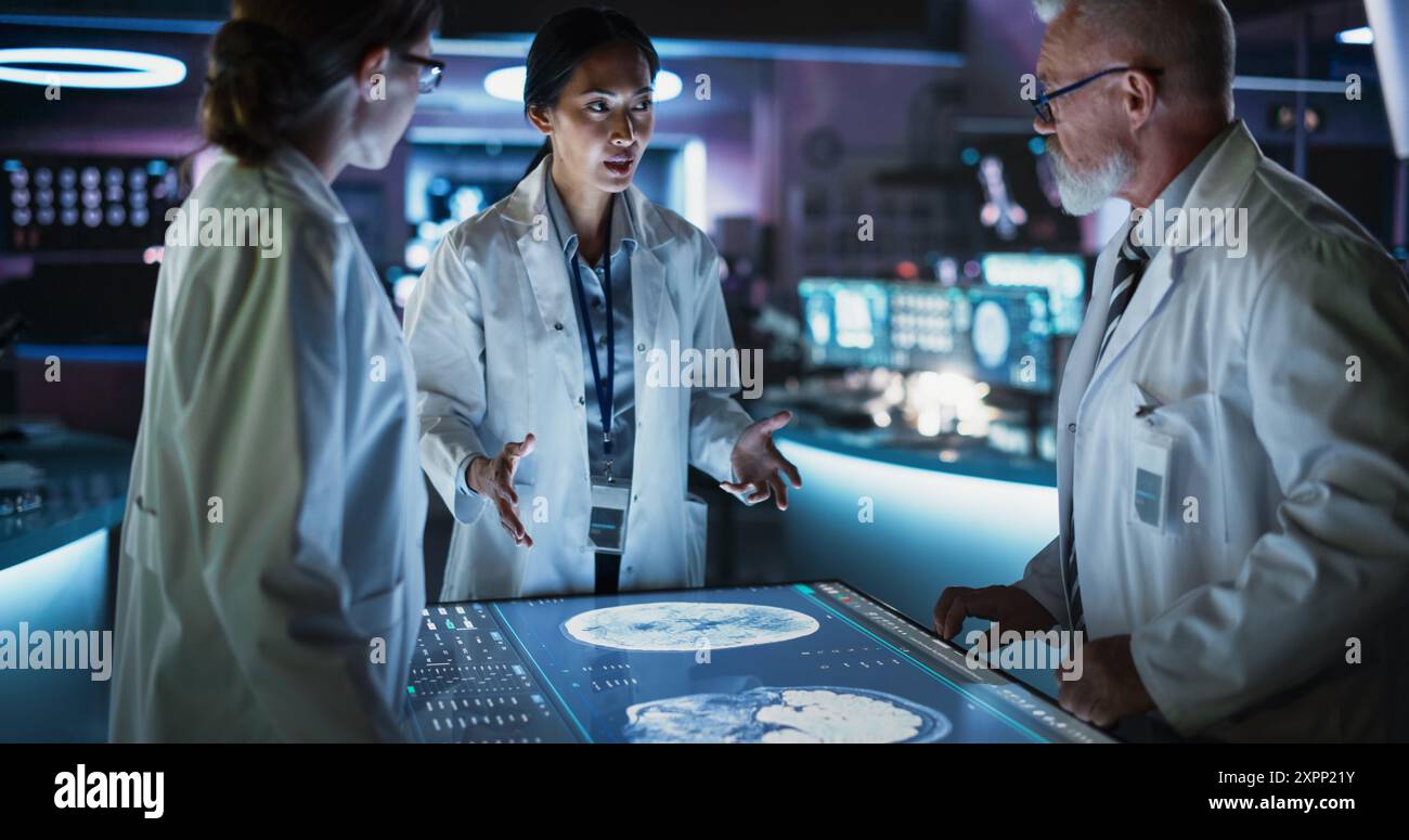 Modern Hospital Medical Research Center: Diverse Colleagues Gathered ...