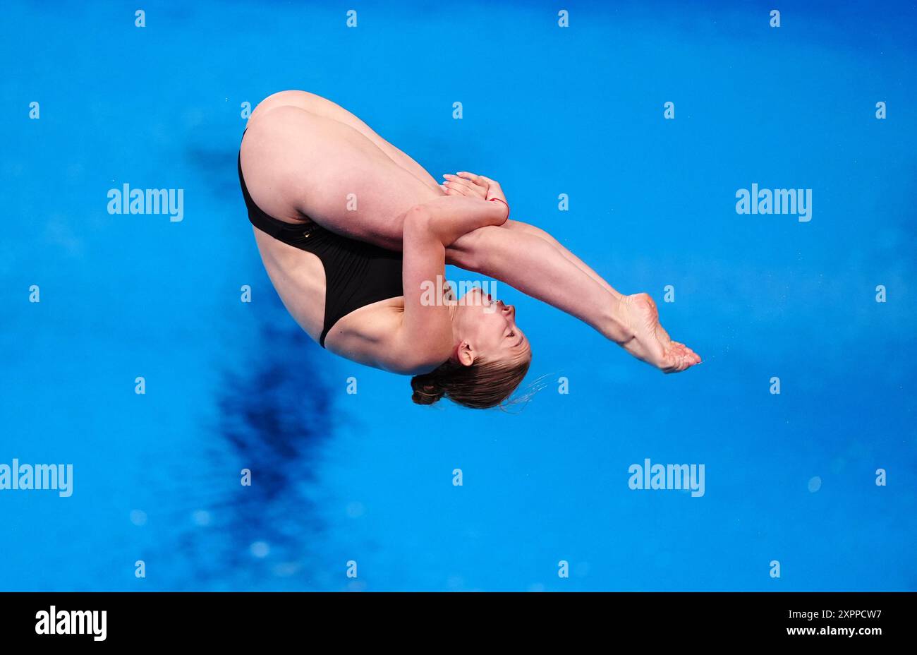 Germany's Jette Müller during the Women's 3m Springboard Preliminary at the Aquatics Centre on the twelfth day of the 2024 Paris Olympic Games in France. Picture date: Wednesday August 7, 2024. Stock Photo