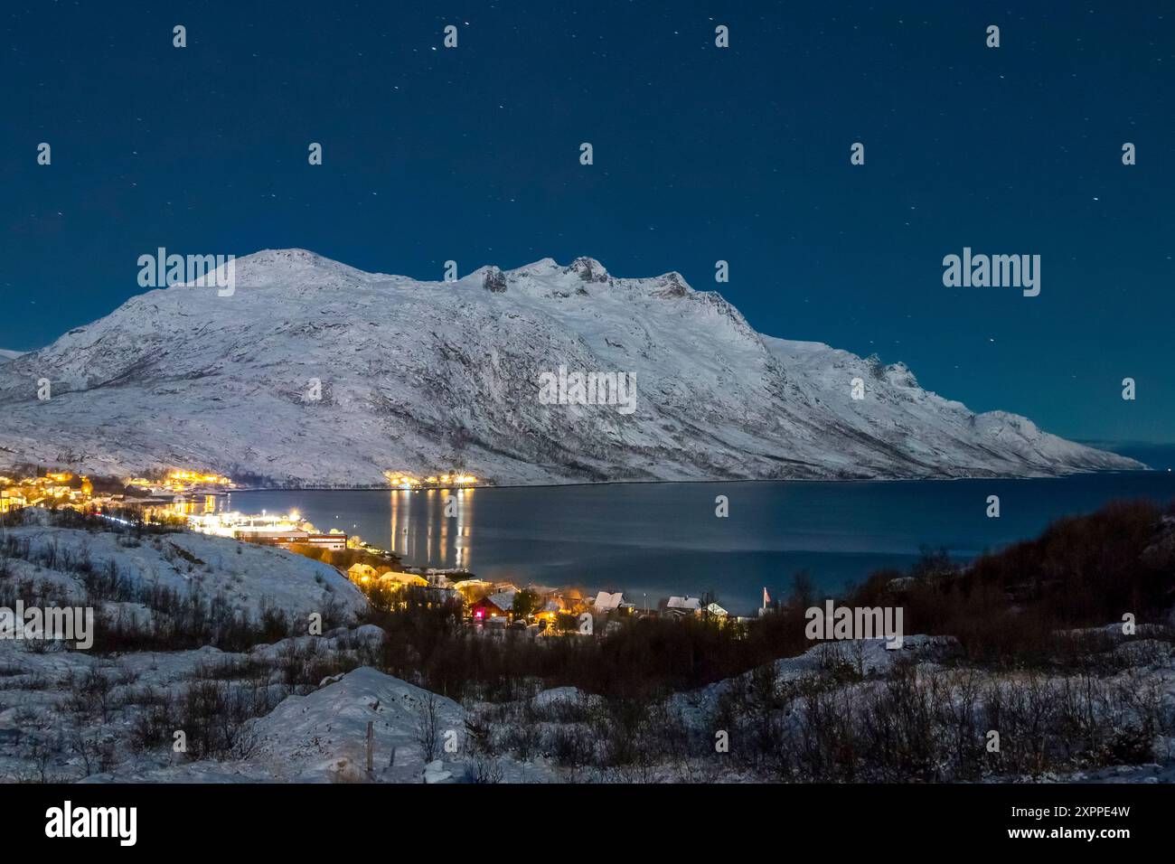 Aurora borealis or Northern lights in the sky over Tromso - Norway ...