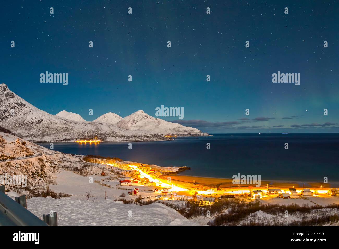 Aurora borealis or Northern lights in the sky over Tromso - Norway ...