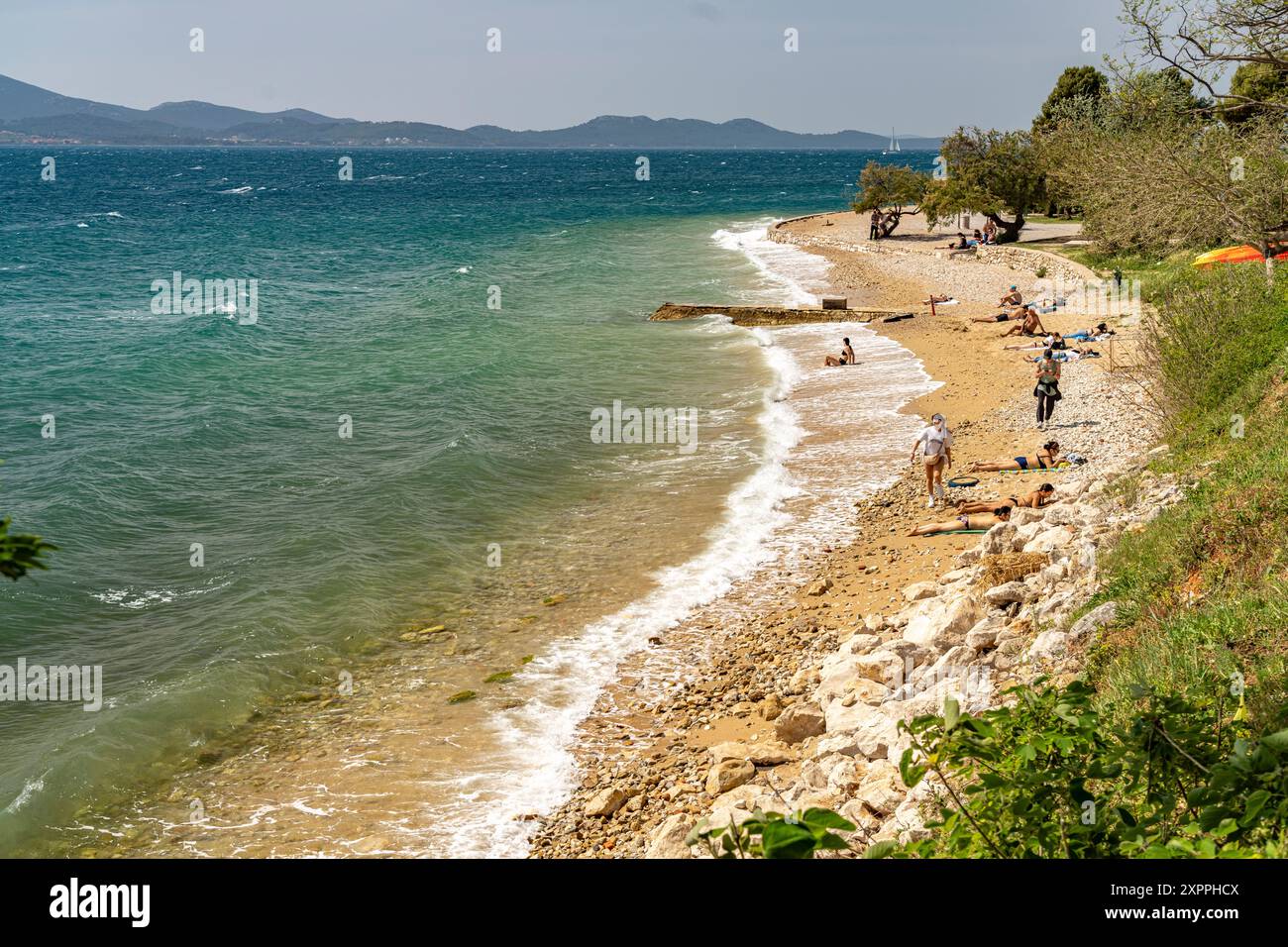 Kolovare Beach In Zadar Croatia Europe Stock Photo Alamy kolovare-beach-in-zadar-croatia-europe-stock-photo-alamy