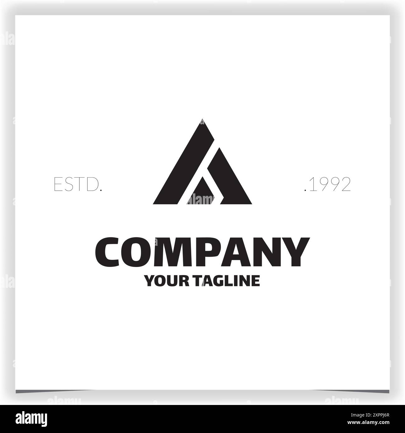 Letter AH triangle logo design vector design template Stock Vector