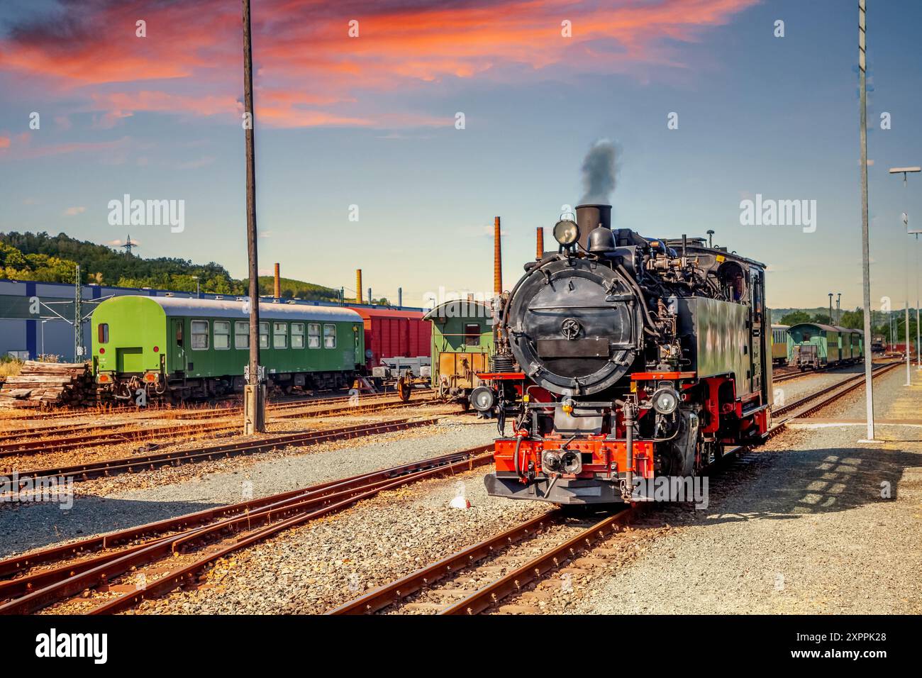 Weißeritztalbahn, Freital, Heinsberg, Stock Photo