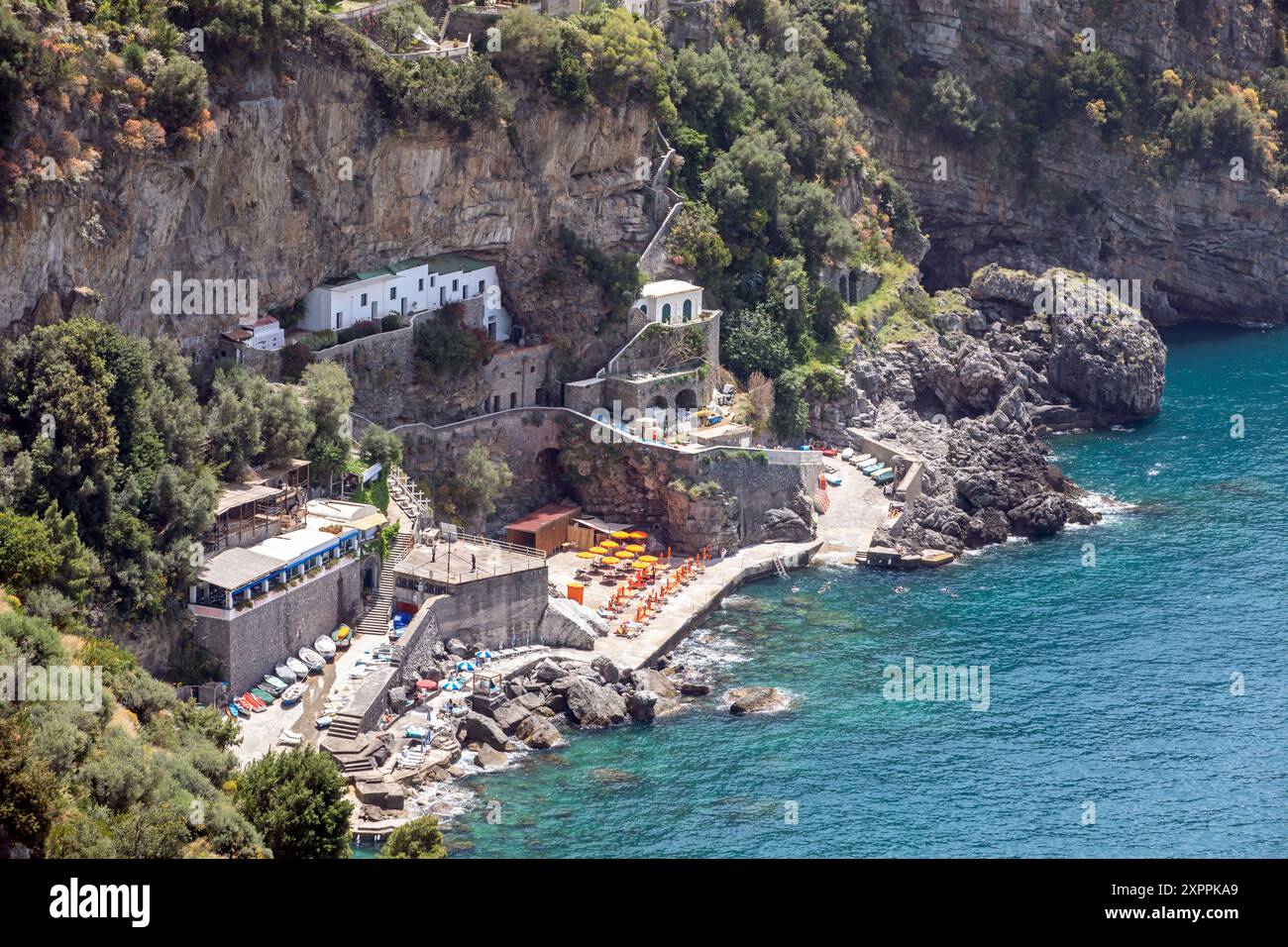 Ancienne Photo Italie – Campanie, Praiano, Route Amalfi Sorrento – 1930