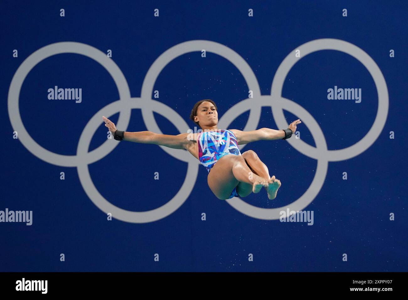 Cuba's Prisis Ruiz competes in the women's 3m springboard diving ...