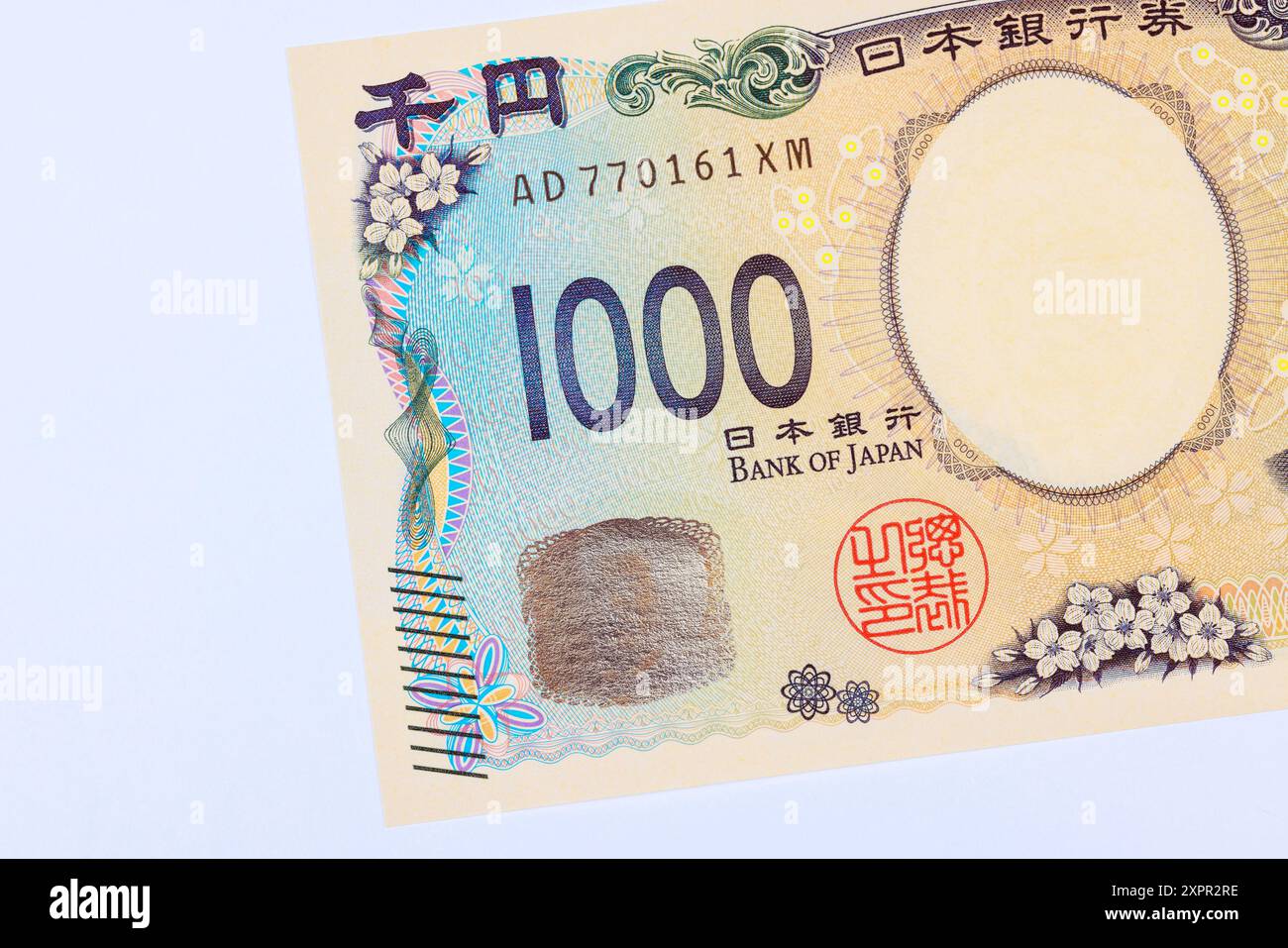 In 2024, Nippon Ginko will issue new banknotes with denomination of 10,000  yen cash rear view Stock Photo - Alamy