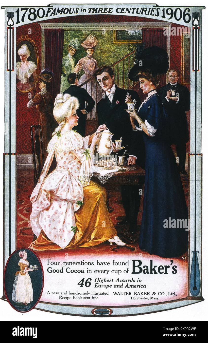 19th century USA trade card Walter Baker's Caracas Sweet Chocolate 19th century USA trade card Walter Baker's Caracas Sweet Chocolate