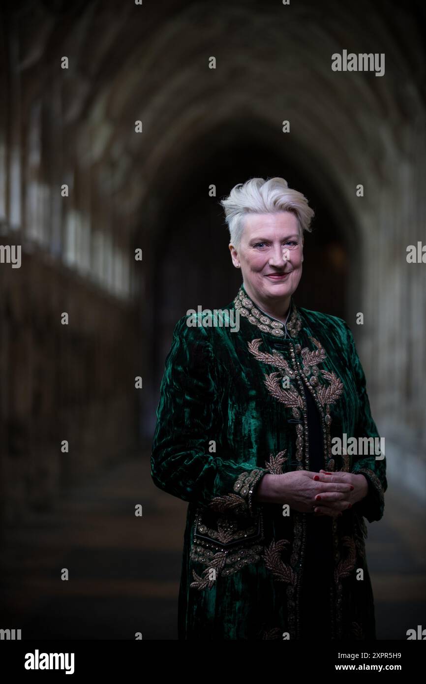 Sarah Connolly, photographed at Gloucester Cathedral. Stock Photo