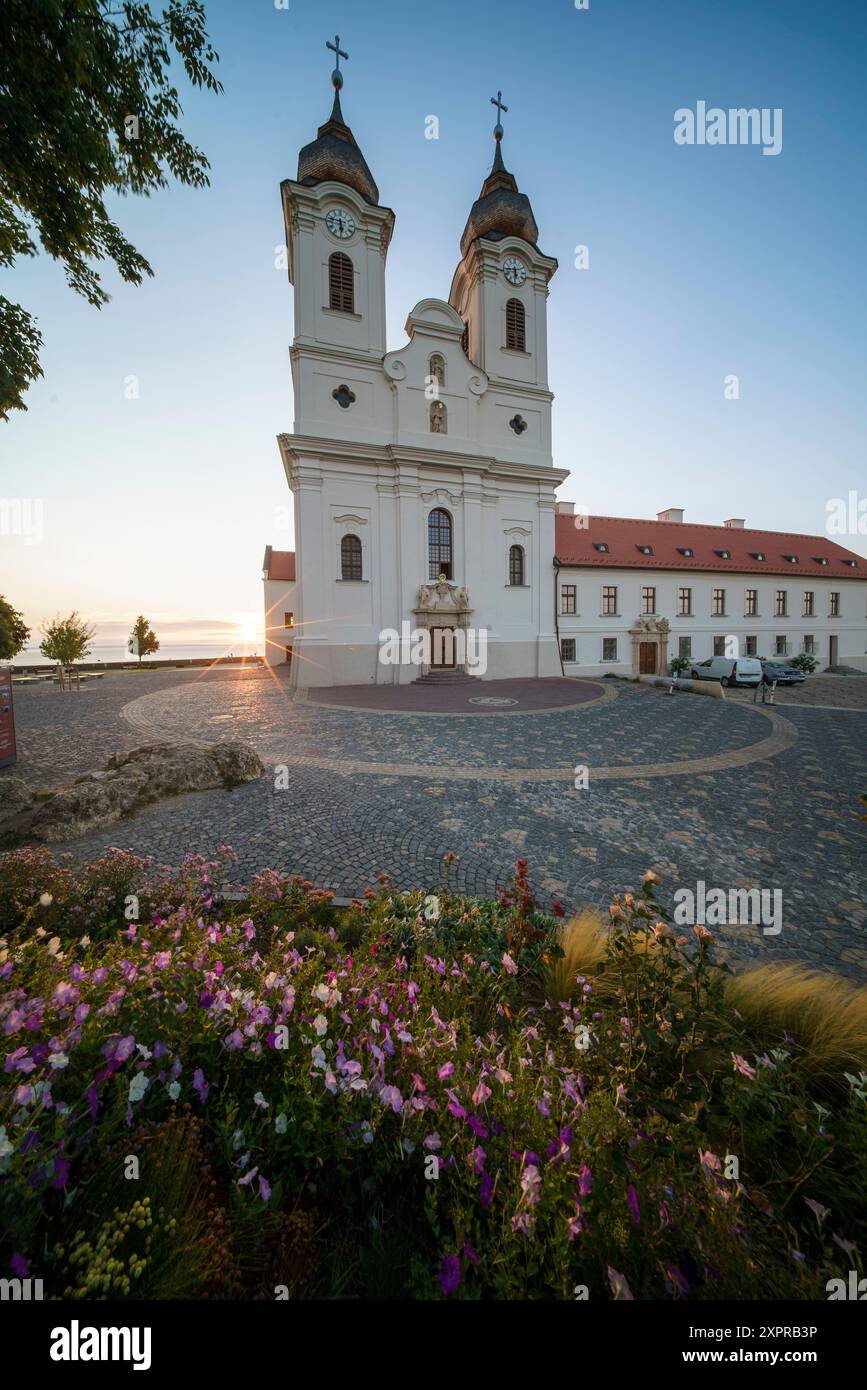 Aerial Skyline View Of The Famous Benedictine Monastery Of Tihany aerial-skyline-view-of-the-famous-benedictine-monastery-of-tihany