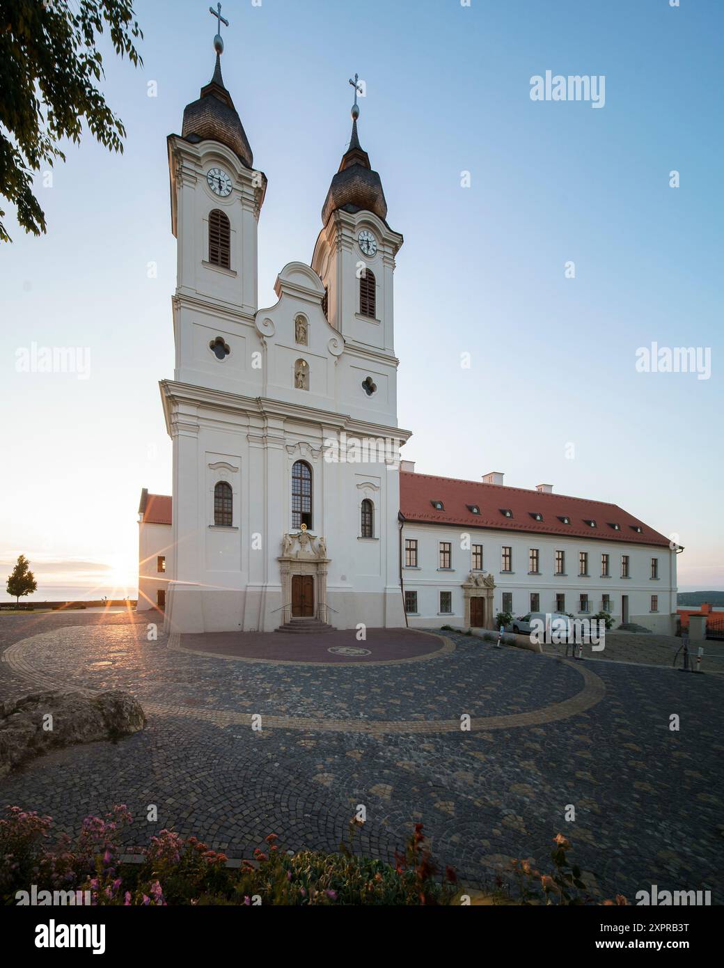Aerial Skyline View Of The Famous Benedictine Monastery Of Tihany aerial-skyline-view-of-the-famous-benedictine-monastery-of-tihany