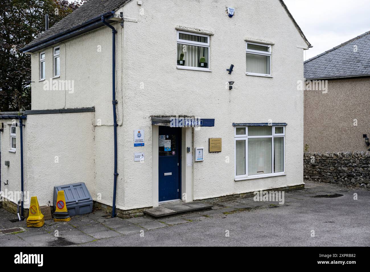 Grassington Yorkshire UK-27 July 2024. Small rural police station with ...