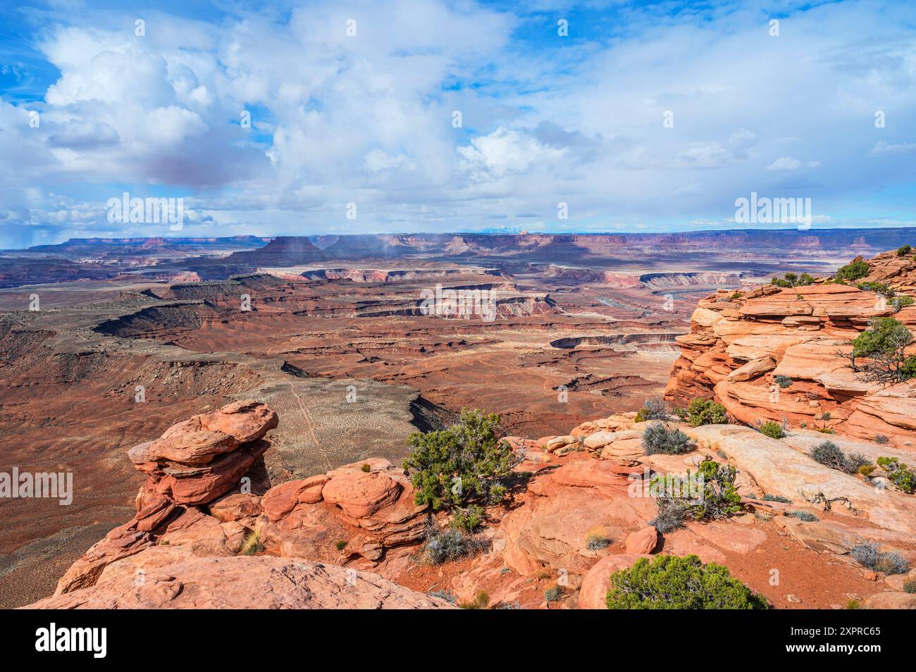 View from Murphy Point Overlook, Canyonlands National Park, Moab, Utah, USA, United States Stock Photo
