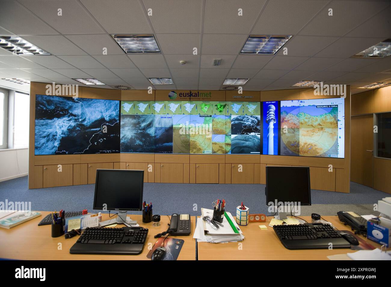 Satellite images, weather forecasting, Euskalmet (Basque Service of Meteorology). Euskadi, Spain Stock Photo