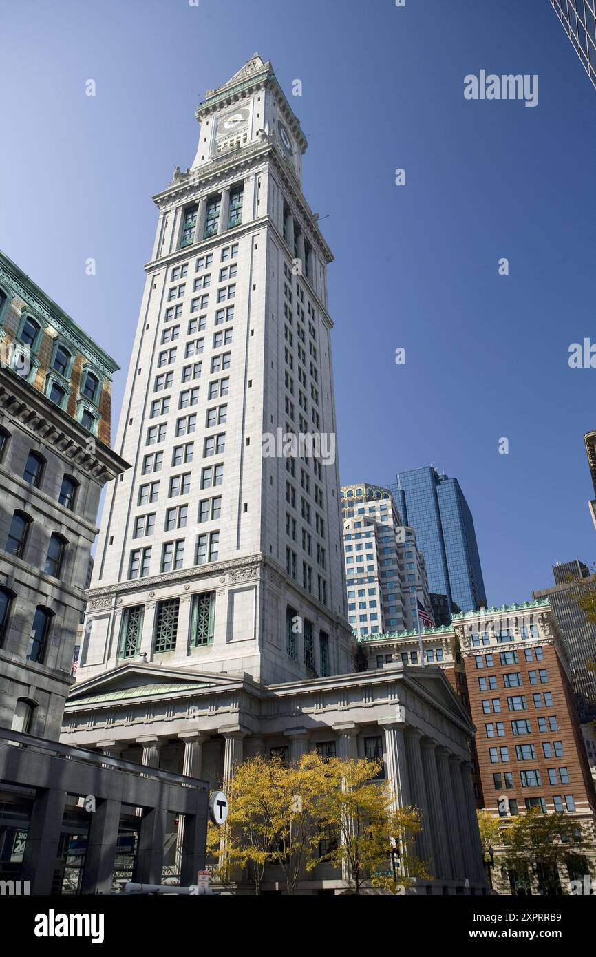 Customs Tower, Boston, Massachusetts, USA Stock Photo