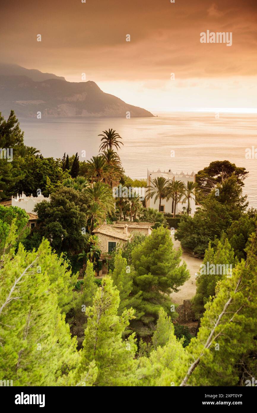 farm S´ Estaca, -owned by actor Michael Douglas, Valldemossa, Natural Park of the Sierra de Tramuntana Majorca Balearic Islands Spain Stock Photo