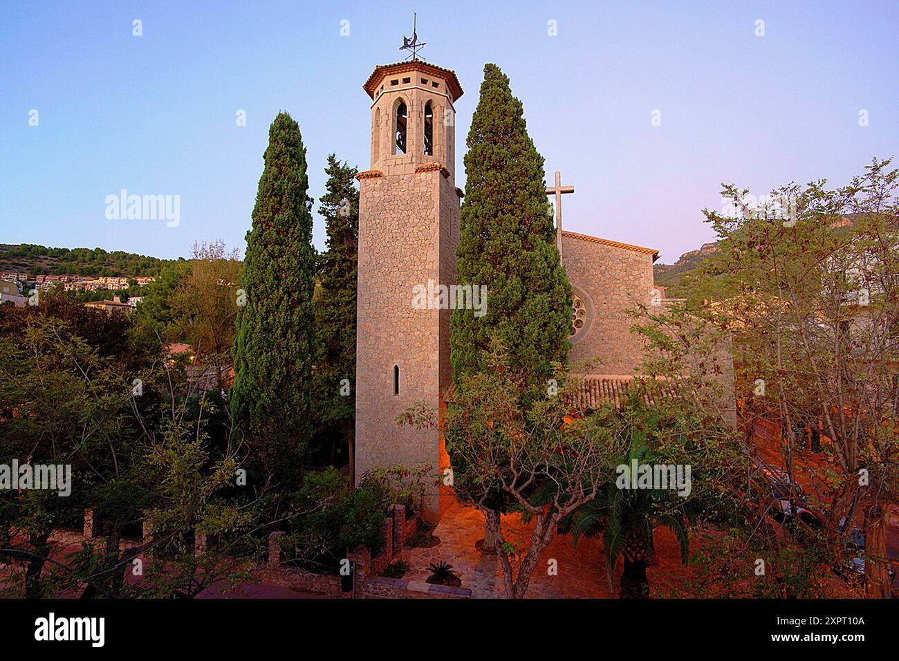 Parish Church of Sant Ramon de Penyafort, XX century, Puerto de Soller, Sierra de Tramuntana Majorca Balearic Islands Spain Stock Photo