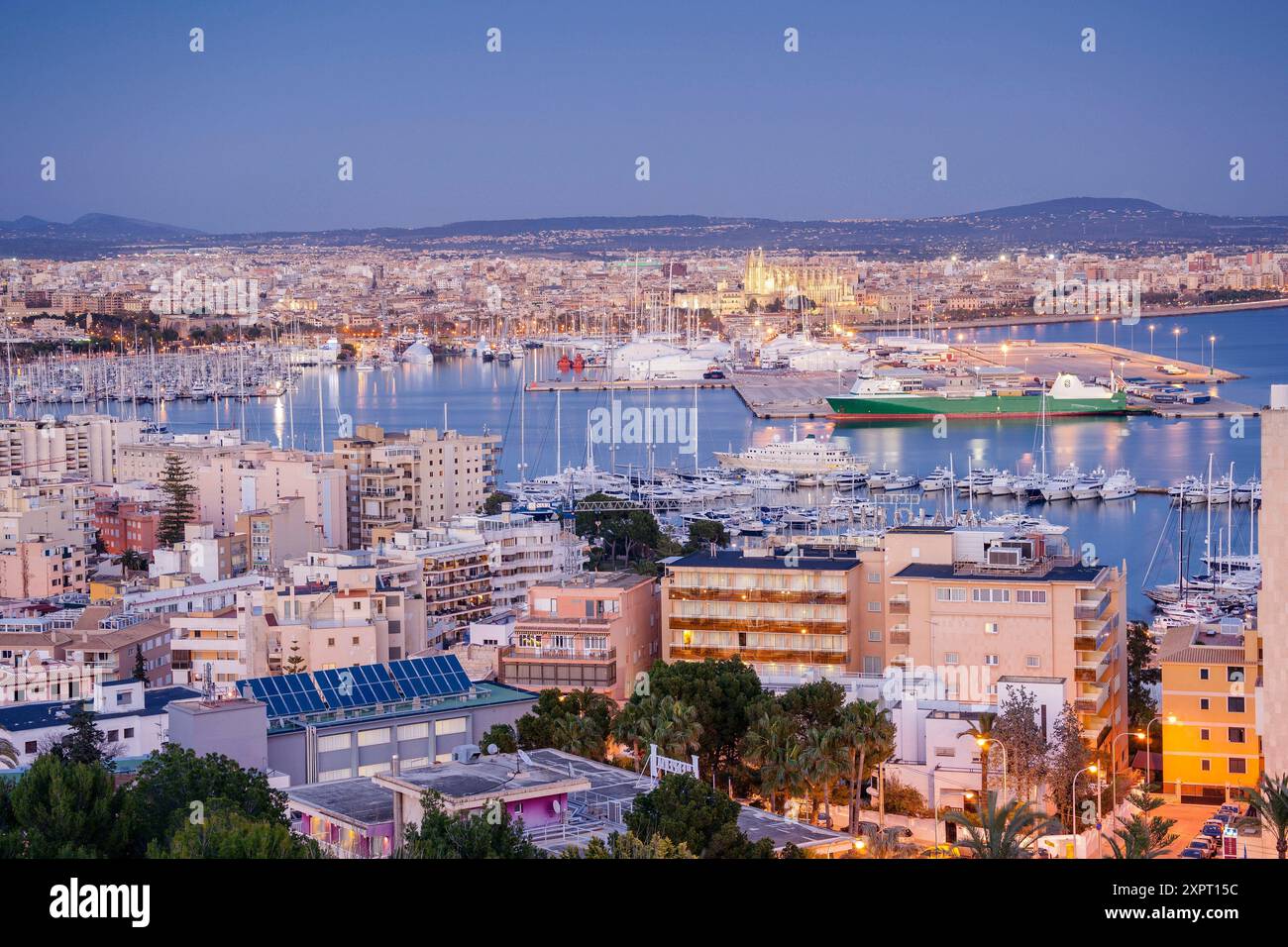 The Terreno district and port of Palma, West District, Palma de Mallorca, Balearic Islands, Spain, Europe Stock Photo