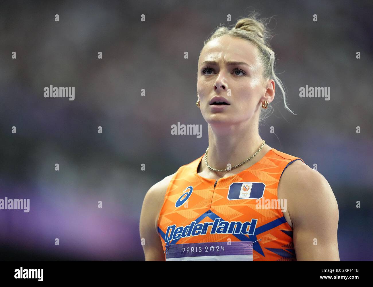 Paris, France. 7th Aug, 2024. Lieke Klaver of the Netherlands reacts