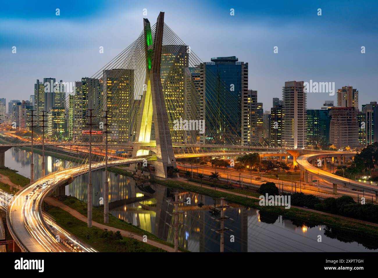 Octavio frias de oliveira Bridge in Sao Paulo, Brazil Stock Photo