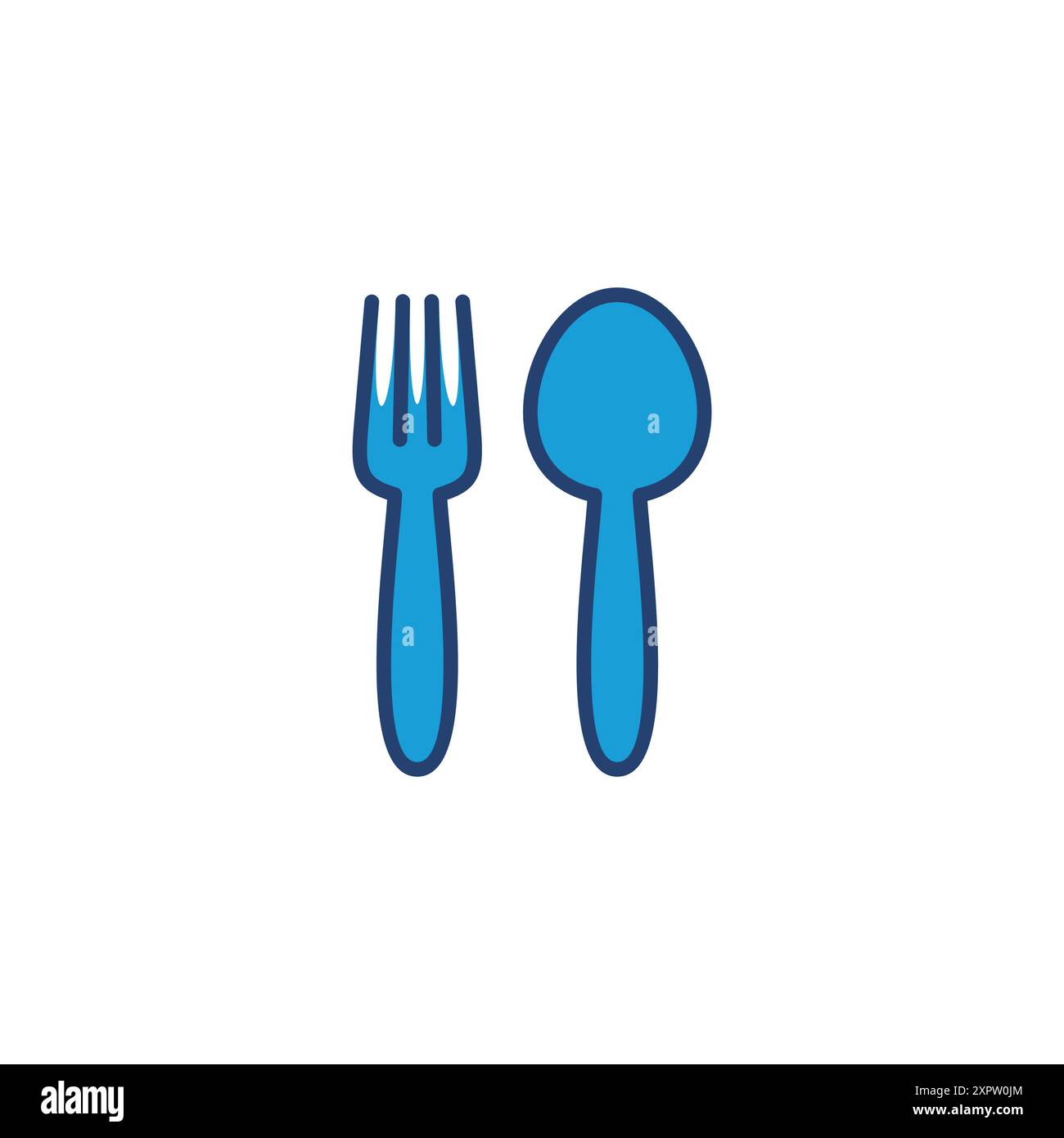 spoon and fork icon vector. spoon, fork and knife icon vector. restaurant icon Stock Vector