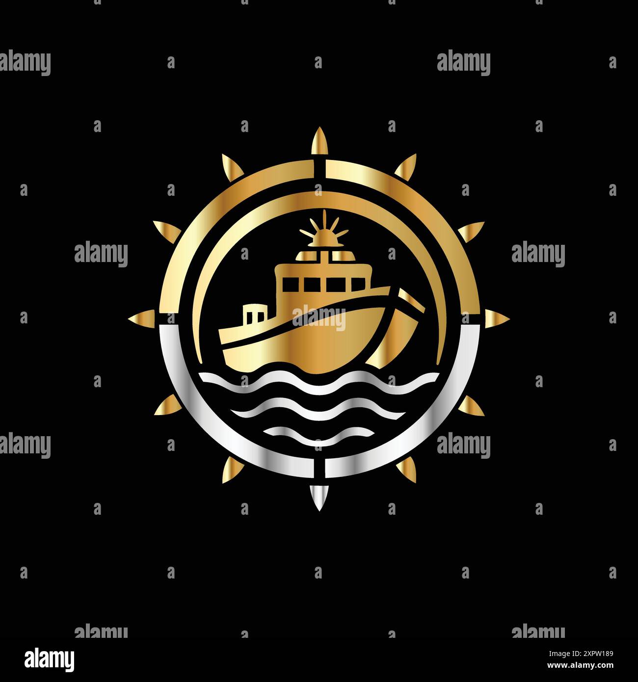 Cruise Ship Logo Icon Design Vector Template. Luxury Ship Logotype ...