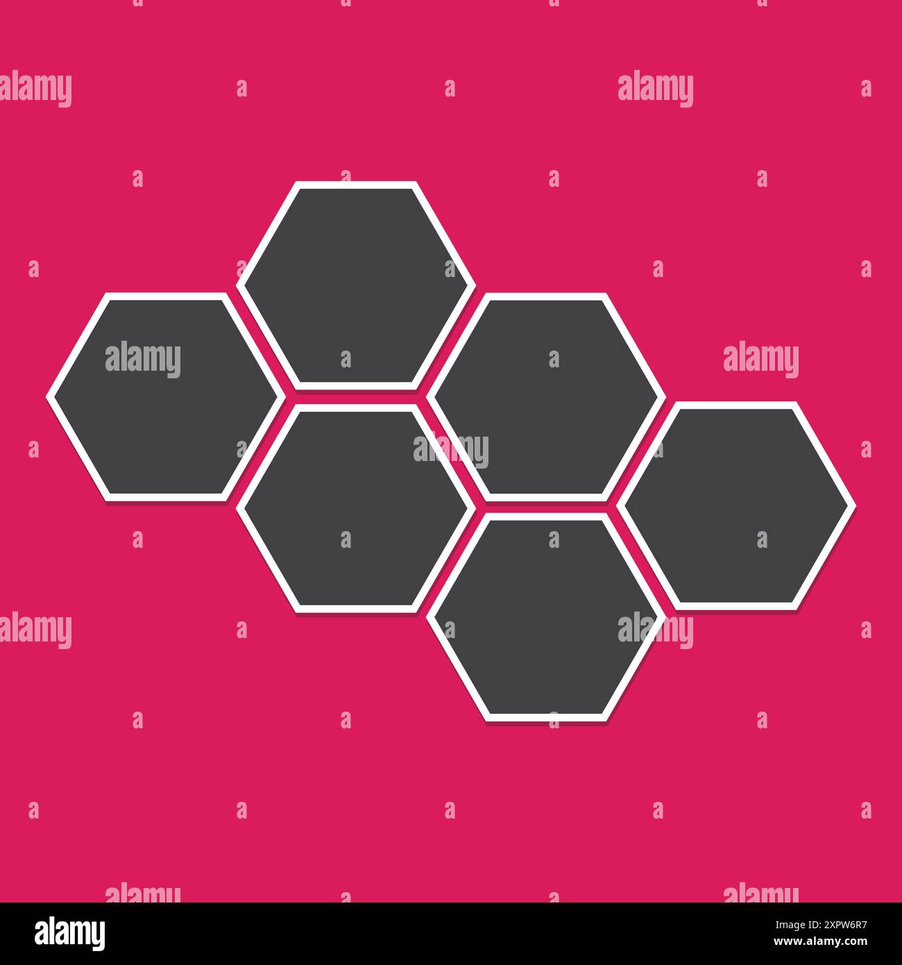 collage photo frames flat design Stock Vector