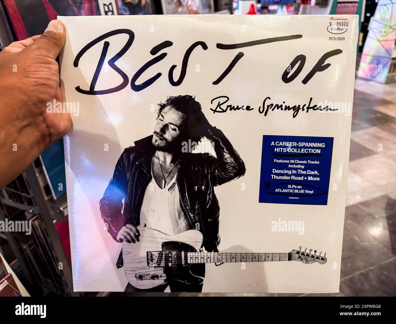 Album The Best of Bruce Springsteen in music record store in 
