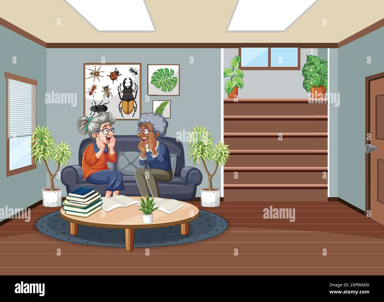 Two elderly women talking hi-res stock photography and images - Alamy