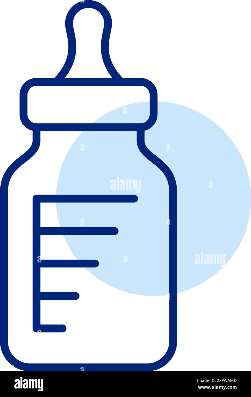 Baby feeding bottle. Pixel perfect, editable stroke vector icon Stock Vector