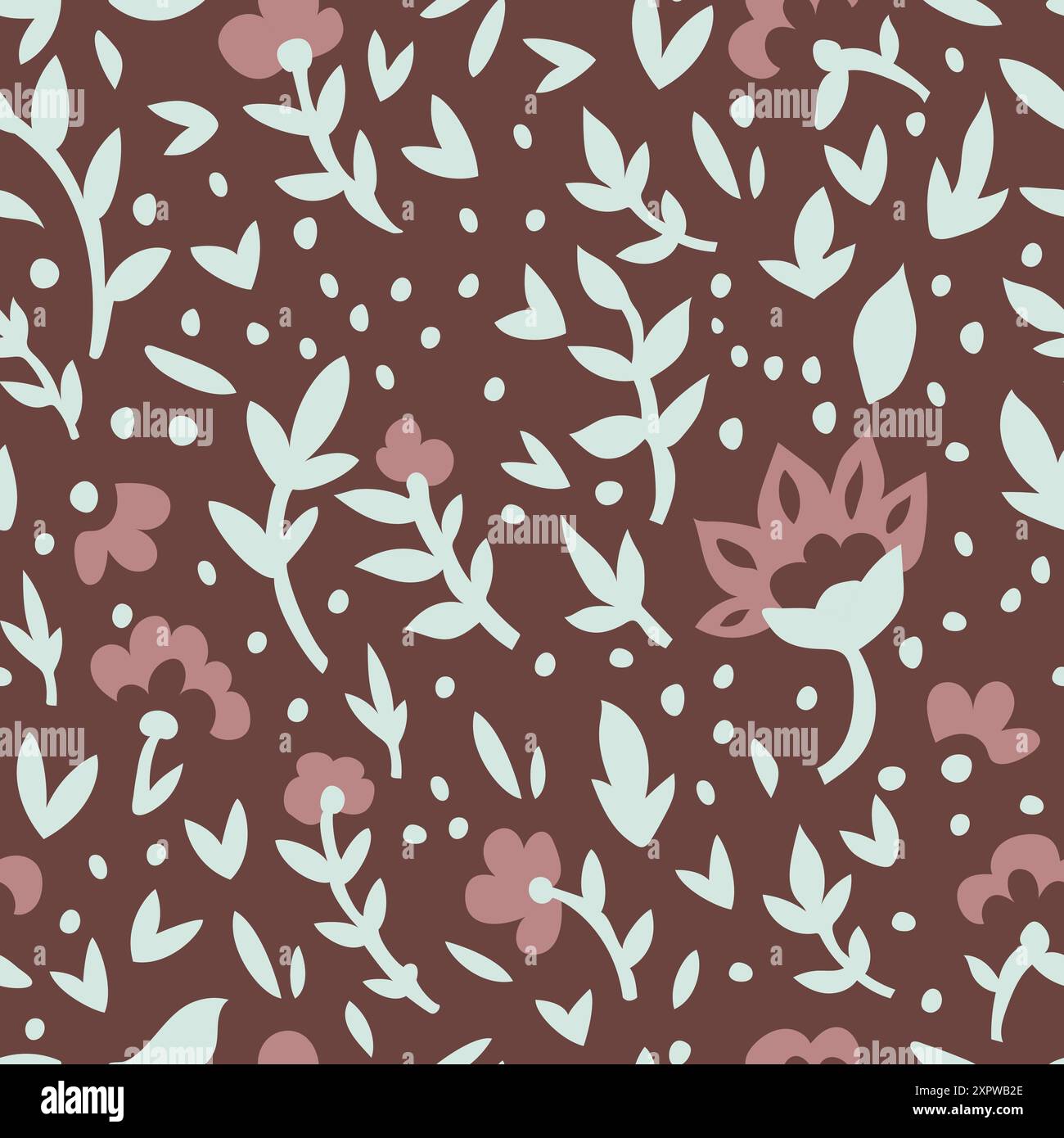 Simple Floral Seamless Pattern vector Stock Vector Image & Art - Alamy