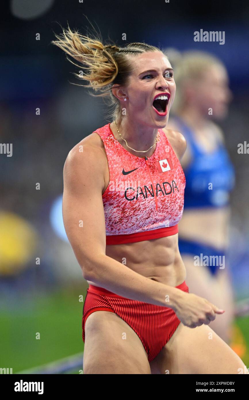 Saint Denis, France. 07th Aug, 2024. Alysha Newman of Team Canada competes in the Women's Pole